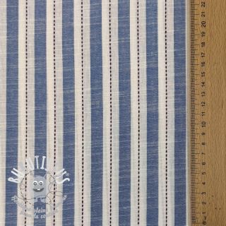 Tissu coton YARN DYED Stripes Nina blue