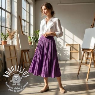 Viscose CHENILLE JACQUARD cerise