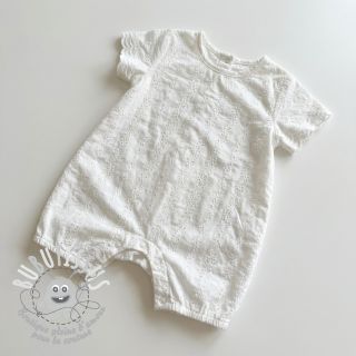 Tissu coton EMBROIDERY TWO-SIDE SCALLOP Neo white