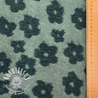 Éponge Knitted flowers old green