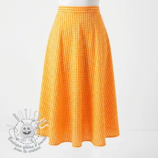 Tissu coton YARN DYED NEON BIG Checks orange