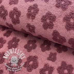 Éponge Knitted flowers old pink