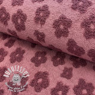 Éponge Knitted flowers old pink