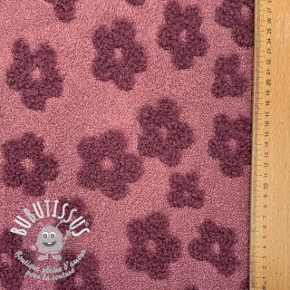 Éponge Knitted flowers old pink