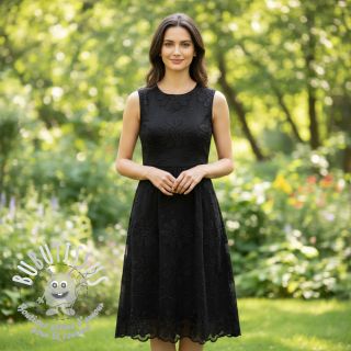 Tissu coton EMBROIDERY Bellagio black