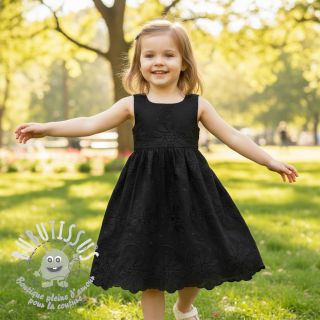 Tissu coton EMBROIDERY Bellagio black