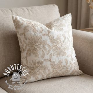 Tissu coton VOILE EMBROIDERY Kim off white