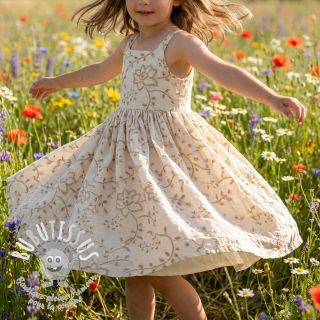 Tissu coton VOILE EMBROIDERY Kiara off white