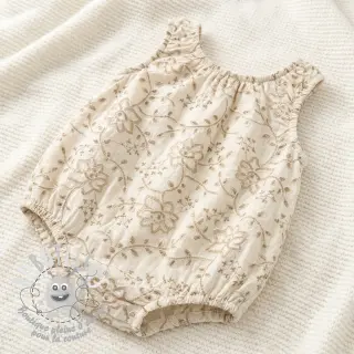 Tissu coton VOILE EMBROIDERY Kiara off white