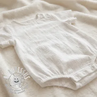 Tissu coton DOBBY Stripe off white