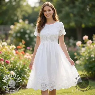Tissu coton EMBROIDERY Leon border