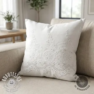 Tissu coton EMBROIDERY Leon border