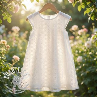 Tissu coton EMBROIDERY Pattern white