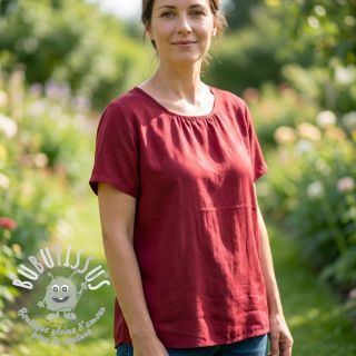 Tissu coton-viscose wine red
