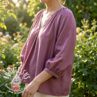 Tissu coton-viscose grape
