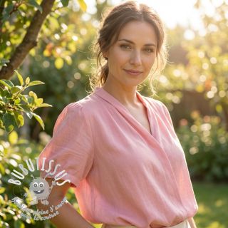 Tissu coton-viscose light rose