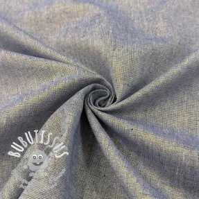 Tissu coton Lin LUREX blue