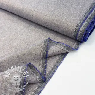 Tissu coton Lin LUREX blue