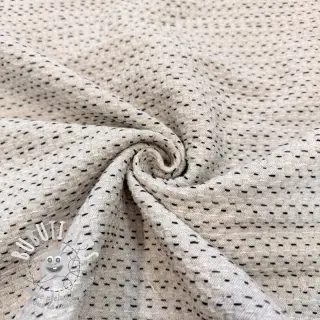 Tissu déco PIQUE Khanta ecru