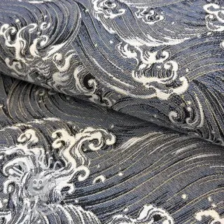 Tissu déco jacquard Swell allover argent