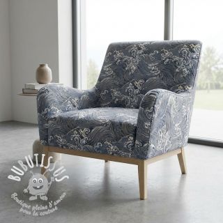 Tissu déco jacquard Swell allover argent