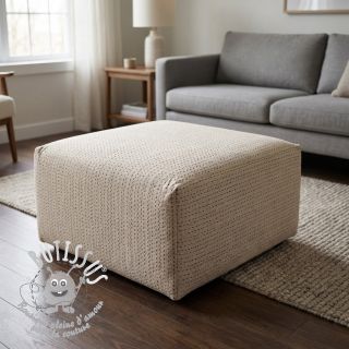 Tissu déco PIQUE Khanta ecru