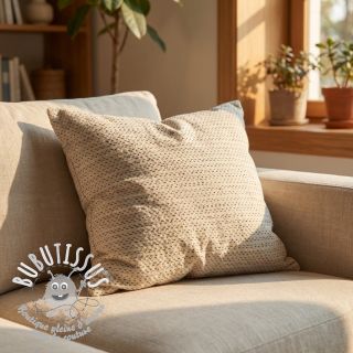 Tissu déco PIQUE Khanta ecru