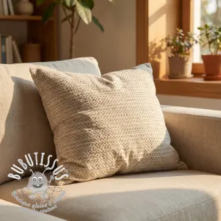 Tissu déco PIQUE Khanta ecru