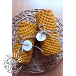 Tissu nid d’abeille ochre