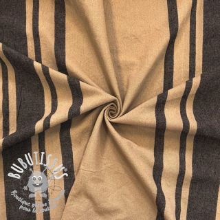 Tissu déco Bernadette stripe lin noir