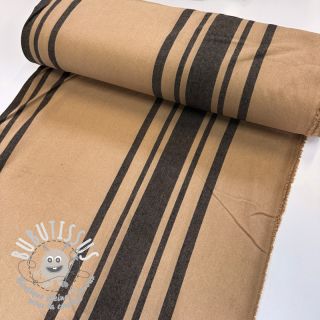 Tissu déco Bernadette stripe lin noir