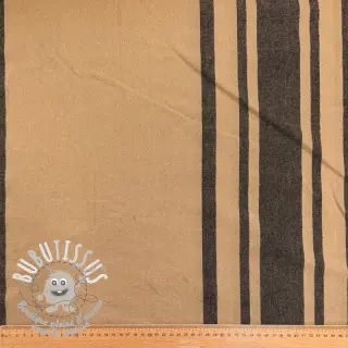 Tissu déco Bernadette stripe lin noir