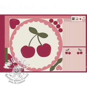 Tissu coton Cherries playmat PANEL digital print