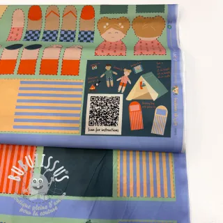 Tissu coton Lets go camping PANEL digital print