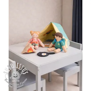 Tissu coton Lets go camping PANEL digital print