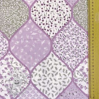 Tissu coton Flowers patchwork lilac