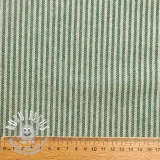 Tissu déco DOBBY Colored stripe army green