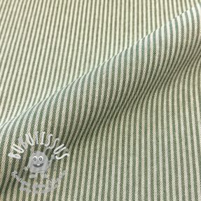Tissu déco DOBBY Colored stripe army green