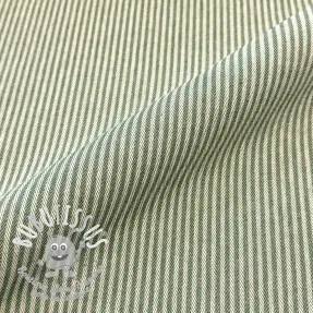 Tissu déco DOBBY Colored stripe army green