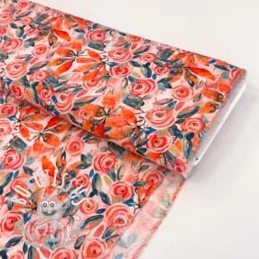 Viscose RAYON POPLIN Printed Rosie design B
