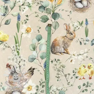 Tissu déco Happy spring scene digital print