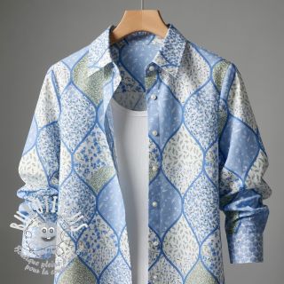 Tissu coton Flowers patchwork baby blue