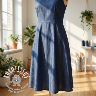 Tissu coton JEANS Chambre dark blue