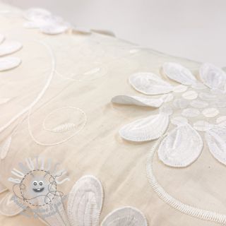 Tissu coton EMBROIDERY Bellagio cream
