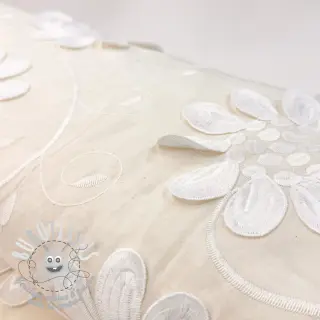 Tissu coton EMBROIDERY Bellagio cream