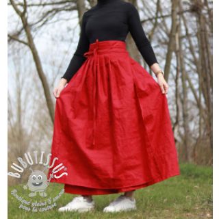 Lin lavé dark red