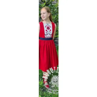 Lin lavé dark red