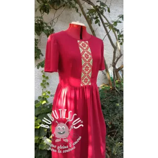 Lin lavé dark red