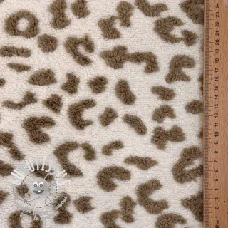 Tissu de manteau TEDDY Panthera light brown