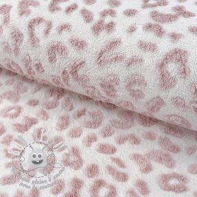 Tissu de manteau TEDDY Panthera old pink